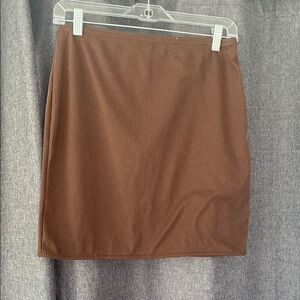 PrettyLittleThing Brown Pencil Skirt Knee-Length Casual